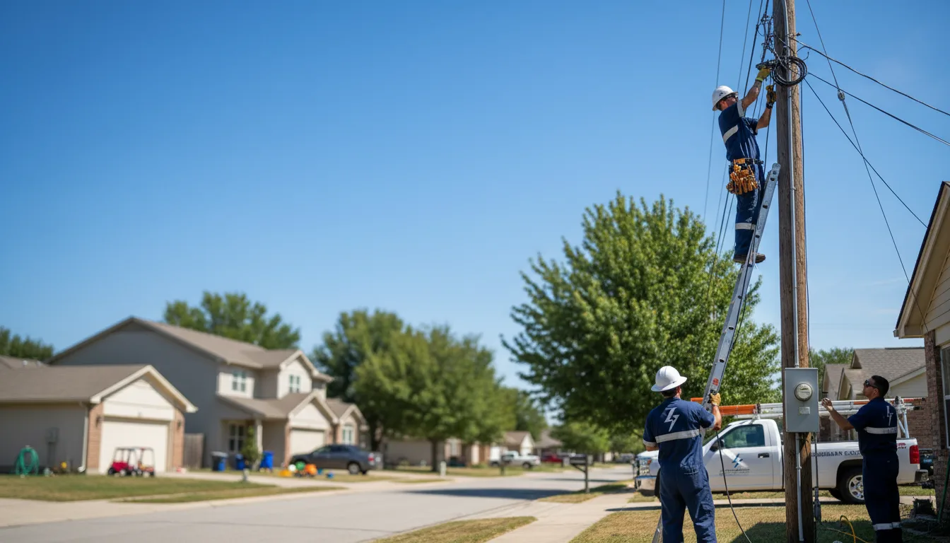 Residential electrician providing installation services in Minden City, MI
